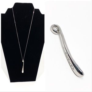 GIVENCHY Vintage Silver Charm with Necklace